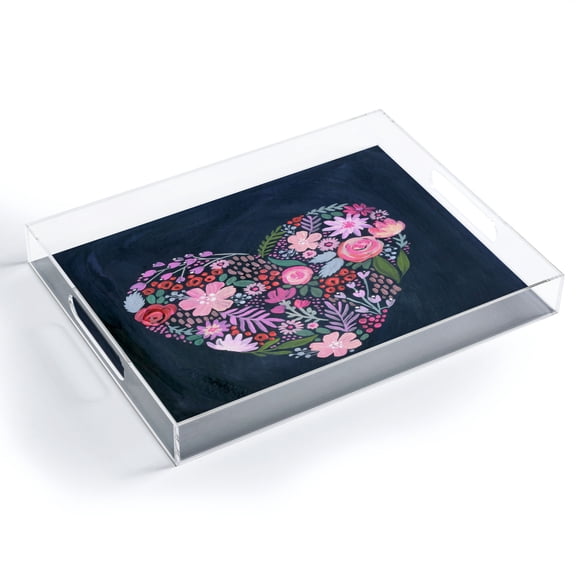 Society6 Stephanie Corfee Heart Aflutter Medium Acrylic Tray