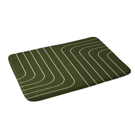 Society6 Summer Sun Home Art Searching Olive Green Bath Mat 34" x 21"