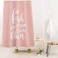 thumbnail image 1 of Society6 Summer Sun Home Art So Fresh So Clean Clean Pink Shower Curtain 71" x 74", 1 of 3