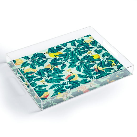 Society6 Sun Pattern Pink by Colour Poems Acrylic Tray