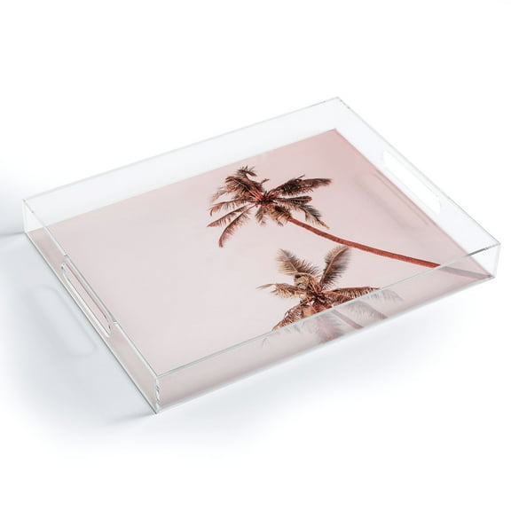 Society6 Sunset Palm Trees by Gale Switzer Acrylic Tray