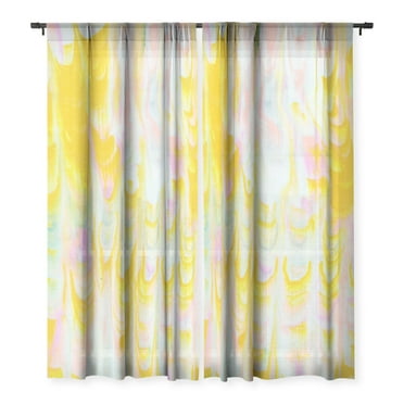 Society6 SunshineCanteen marbled pastel dreams Window Curtain 50" x 96"