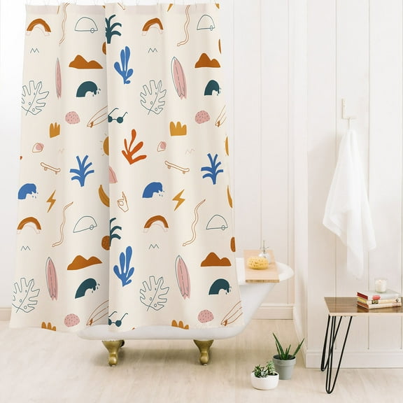 Society6 Tasiania Good Vibes 2 Shower Curtain 71" x 74"
