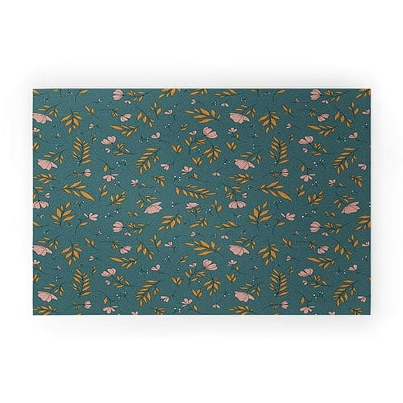 Society6 The Optimist I Can See The Change Floral Large Looped Vinyl 24" x 36" Welcome Mat