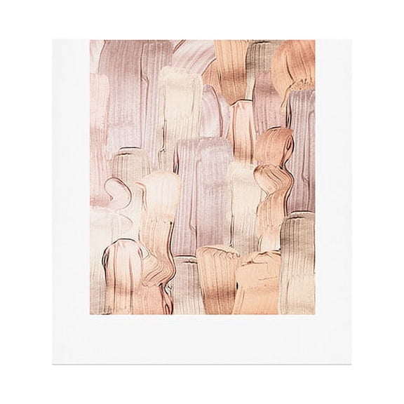 Society6 UtArt Shiny Metal Copper Hand Drawn 8" x 10" Art Print and Hanger