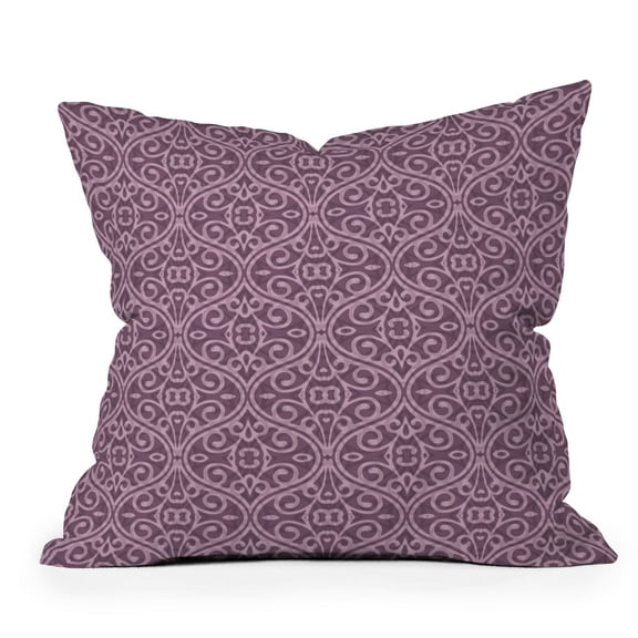Society6 Wagner Campelo Boho Volutes Lavander 18" x 18" Decorative Throw Pillow