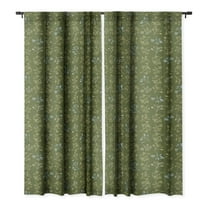 Society6 Wagner Campelo CONVESCOTE Green Single Panel Room Darkening Window Curtain 50" x 120"