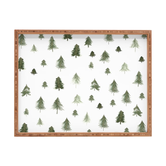 Society6 Winter Forest by Gabriela Fuente Rectangular Tray