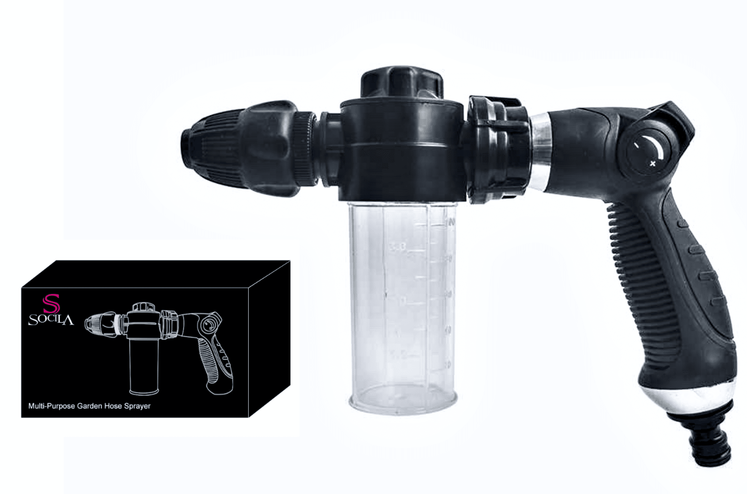 Socila Garden Hose Nozzle and Boat Engine Flush Kit, High Pressure ...