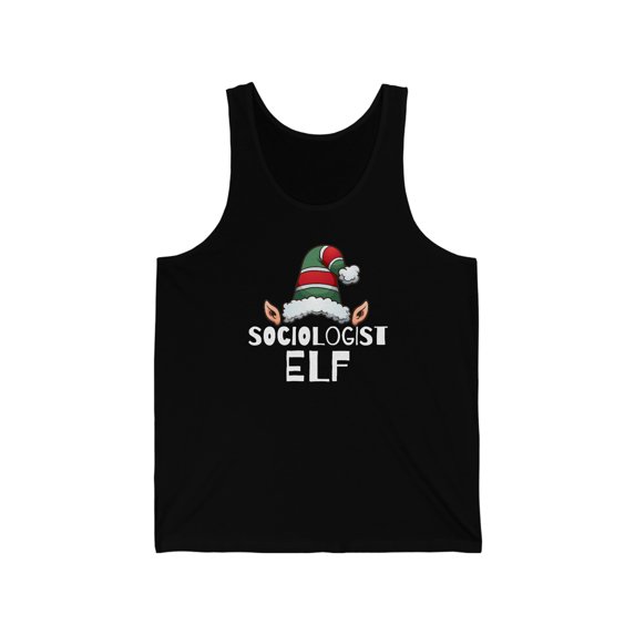 Sociologist Elf Unisex Tank Top-2XL Christmas Holidays Xmas Elves Sociology