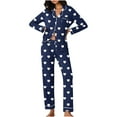 thumbnail image 1 of Socisucc Cute Dresses for Women Sexy Pajamas Women's Valentine's Day Pajama Gift Set Hearts Print Long Sleeve Sleepwear Loungewear Pjs Set Nightwear, 1 of 5