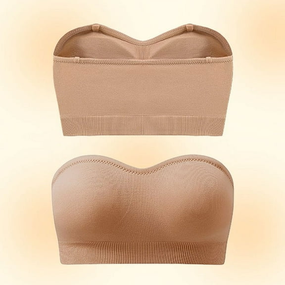 Socisucc Maternity Sports Bras for Pregnancy Women's Large Strapless Bra With Padded Bra, Non Slip Seamless, Steel Ring Free Bra