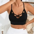 thumbnail image 1 of Socisucc White Bras for Women Plus Size Seamless Push Up Sports Bra Comfortable Breathable Base Tops Underwear, 1 of 3