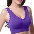 thumbnail image 1 of Socisucc Woman's Lace Splicing Glossy Comfortable Breathable Bra Underwear No Rims, 1 of 5