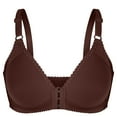thumbnail image 1 of Socisucc Women Bras Lace Comfortable Breathable Exhaust Base Non-Steel Ring Non-Magnetic Buckle Beauty Back Underwear, 1 of 5
