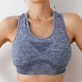 thumbnail image 1 of Socisucc Women's Fashion New Solid Color Sports Bra With Chest Pads And Shock Absorbent Underwear, 1 of 3