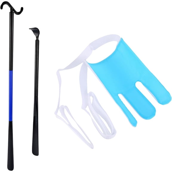 Sock Aids for Putting on Socks, Aide Assist Helper Tool Include Scratching Hand, Dressing Sticks with Hook, No Bending Socks Puller Donner Assistant Device Seniors Elderly Pregnant Disabled