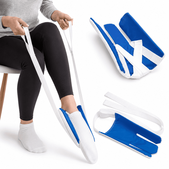 Sock Aids for Putting on Socks,Wide Sock Aid,Sock Aid Device for Seniors,Disabled,Pregnant,Sock Helper Aid Tool Easy On and Off,Sock Assistant Device Bending,Soft Sock Puller Aid