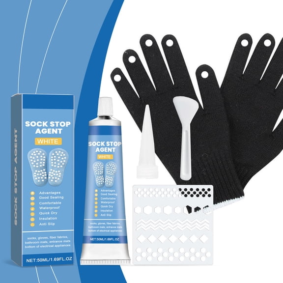 Sock Anti Slip Adhesive Glue, Non Slip Solution for Stockings and Heels, Strong Hold Long Lasting, Traceless Application, Suitable for All Sock Types Including Sports Home Office Use