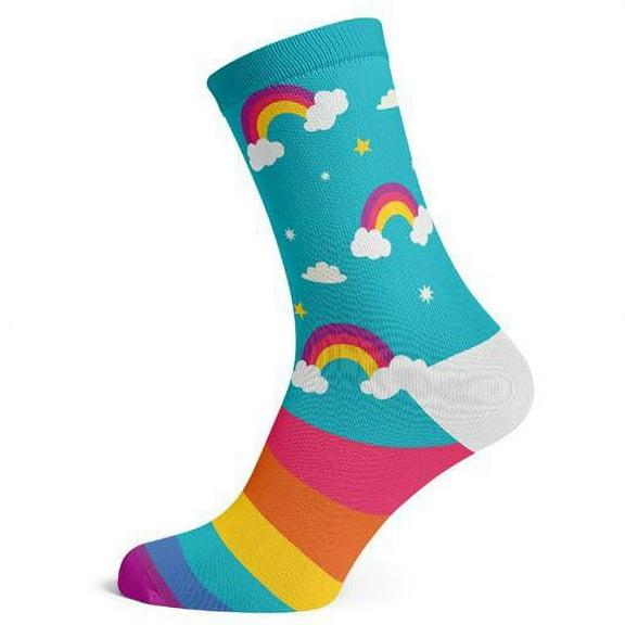 Sock Atomica Unisex Cotton Blend Socks - Rainbow Nation Size: BIG SHOE