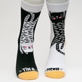 thumbnail image 1 of YIN & MEOW Yin Yang Cat Lover Unisex Novelty Socks by Sock Atomica, 1 of 2