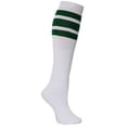 thumbnail image 1 of Sock Broker Unisex Knee-High Striped Cotton Tube Socks, Green (3-Pack), 1 of 2