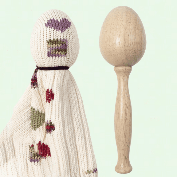 Sock Darning Egg Kit | Easy-to-Use Wooden Darning Tools for Socks, Clothing, Knitwear, Mother's Day Gift