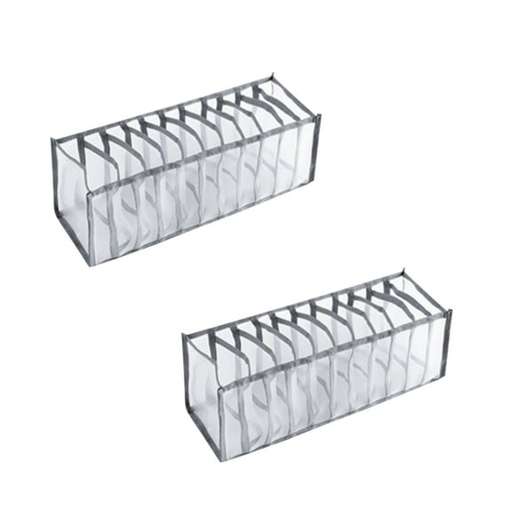 Sock Drawer Organizer, Sock and Underwear Organizer, Sock Organizer for Drawer, Mesh Foldable Cabinet Closet Organizers and Storage Boxes for Storing Socks, Underwear, Ties, Panties
