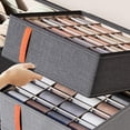 thumbnail image 1 of Sock Drawer Organizer Storage Box with Zipper, Foldable Oxford Cloth Drawer Divider for Underwear, Bras, Lingerie, Socks and Ties (12.6 x 12.6 x 4.3 in), 1 of 9