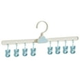 thumbnail image 1 of Sock Drying Hanger - 8-Pin Rotatable Plastic Clips for Infant Socks, Clothes, Gloves - Space-Saving Laundry Organizer (Yellow, Pink, Light Blue), 1 of 5