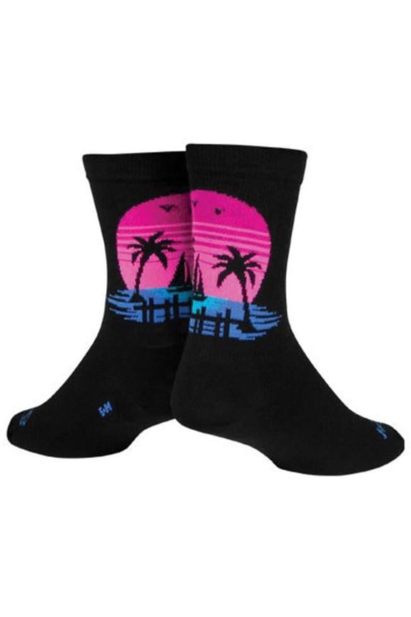Sock Guy 272125 6 in. Sunset Crew Socks, Large to Extra Large