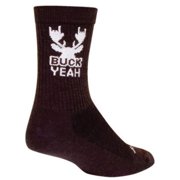 Sock Guy 272133 6 in. Buck Yeah Wool Crew Socks, Large to Extra Large