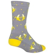SockGuy Bananas Crew Sock - 6, Large/X-Large Stretch-To-Fit Sizing System