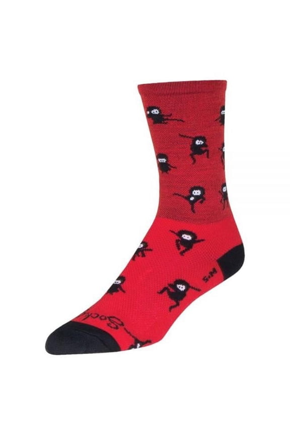 Sockguy Sockguy Wool Crew Sock Ninja 6" Wool Crew L/xl Footwear