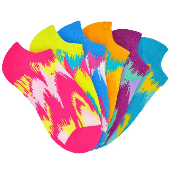 Sock House Co. Ladies Tie Dye Socks 6 Pair Pack Lowcut Socks