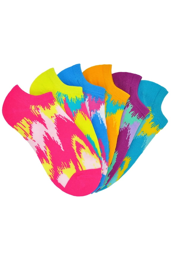 Sock House Co. Ladies Tie Dye Socks 6 Pair Pack Lowcut Socks