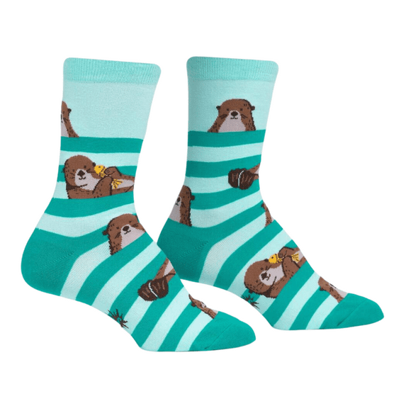Sock It To Me My Otter Foot Women's Crew Socks
