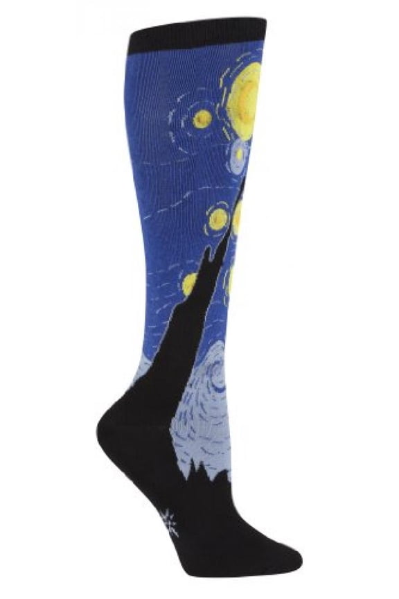 Starry Night Knee High Sock (Blue) Size 5-10