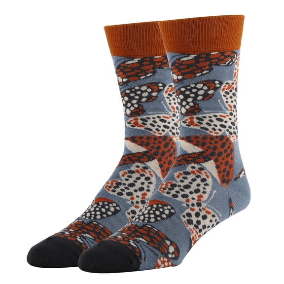 Sock It Up Men's Colorful Patterned Dress Socks, Premium Cotton Casual Fashion Crew Socks, Sprint Dash