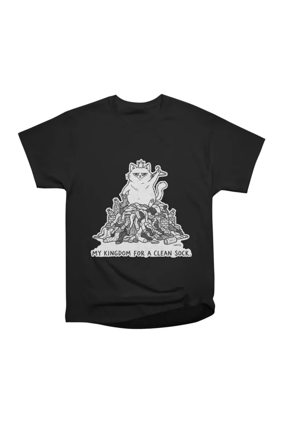 Sock King Cat T-Shirt Tee Gift For Him Merch For Her Apparel For Friend
