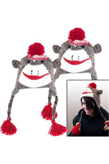 Sock Monkey Hat Adult display picture 2