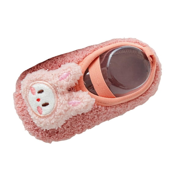 Sock Shoes Baby Girl Baby Socks Shoes Bear Cartoon Soft Rubber Sole Floor Socks Shoes Baby Sneakers Baby First Walking Shoes Pink 3 Years-4 Years
