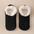 thumbnail image 1 of Sock Slippers for Home Leisure Lined Indoor Footwear with Non- Grip and Cozy Floor Socks for Warm Comfort, Black, 1 of 3