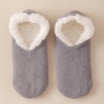 thumbnail image 1 of Sock Slippers for Home Leisure Lined Indoor Footwear with Non- Grip and Cozy Floor Socks for Warm Comfort, Grey, 1 of 3