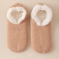 thumbnail image 1 of Sock Slippers for Home Leisure Lined Indoor Footwear with Non- Grip and Cozy Floor Socks for Warm Comfort, Khaki, 1 of 3
