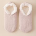 thumbnail image 1 of Sock Slippers for Home Leisure Lined Indoor Footwear with Non- Grip and Cozy Floor Socks for Warm Comfort, Light Purple, 1 of 4