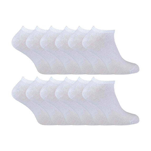Sock Snob - 12 Pair Multipack Kids Quarter Trainer Socks