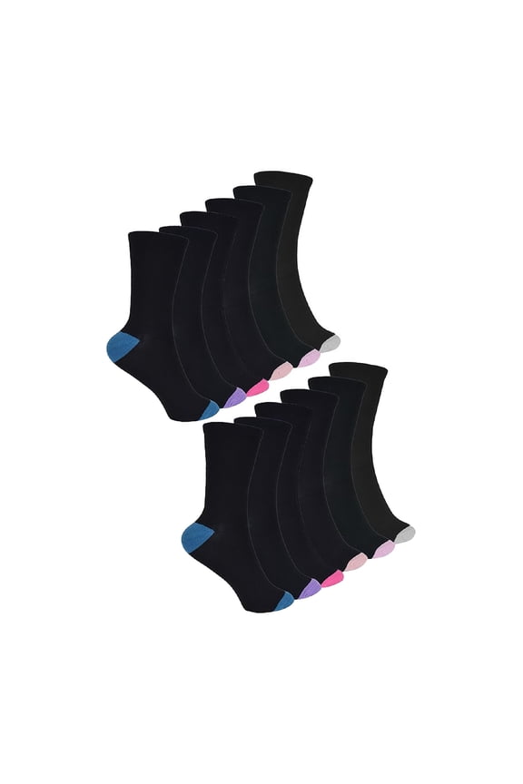 - 12 Pairs Womens Bamboo Trainer Socks | Low Cut Cushioned Ankle Socks