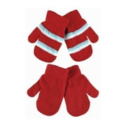 Sock Snob - 2 Multipack Baby Boys / Girls Striped Knitted Winter Mittens Gloves