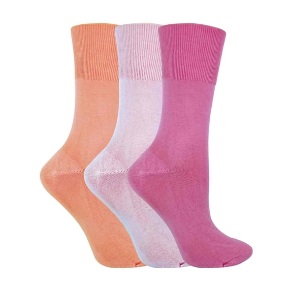 Sock Snob - 3 Pairs Ladies Anti Odour Loose Wide Top Non Elastic Bamboo Socks